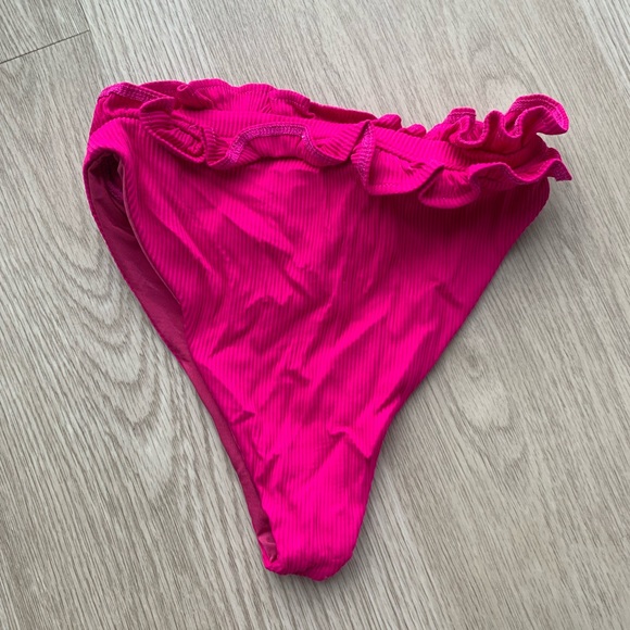 Beach Riot Madeline Bikini Bottom Pink Fuchsia Rose - Picture 2 of 3